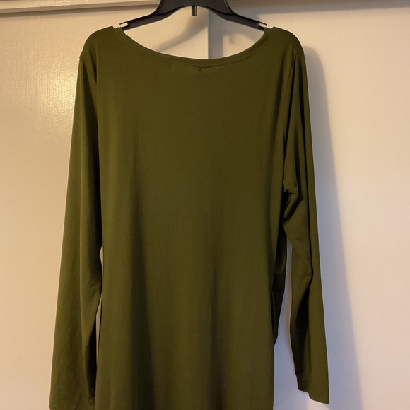 7. NWT Grace Karin Long Sleeve Cinched Waist Olive Green Dress Size 2XL - Picture 7 of 7